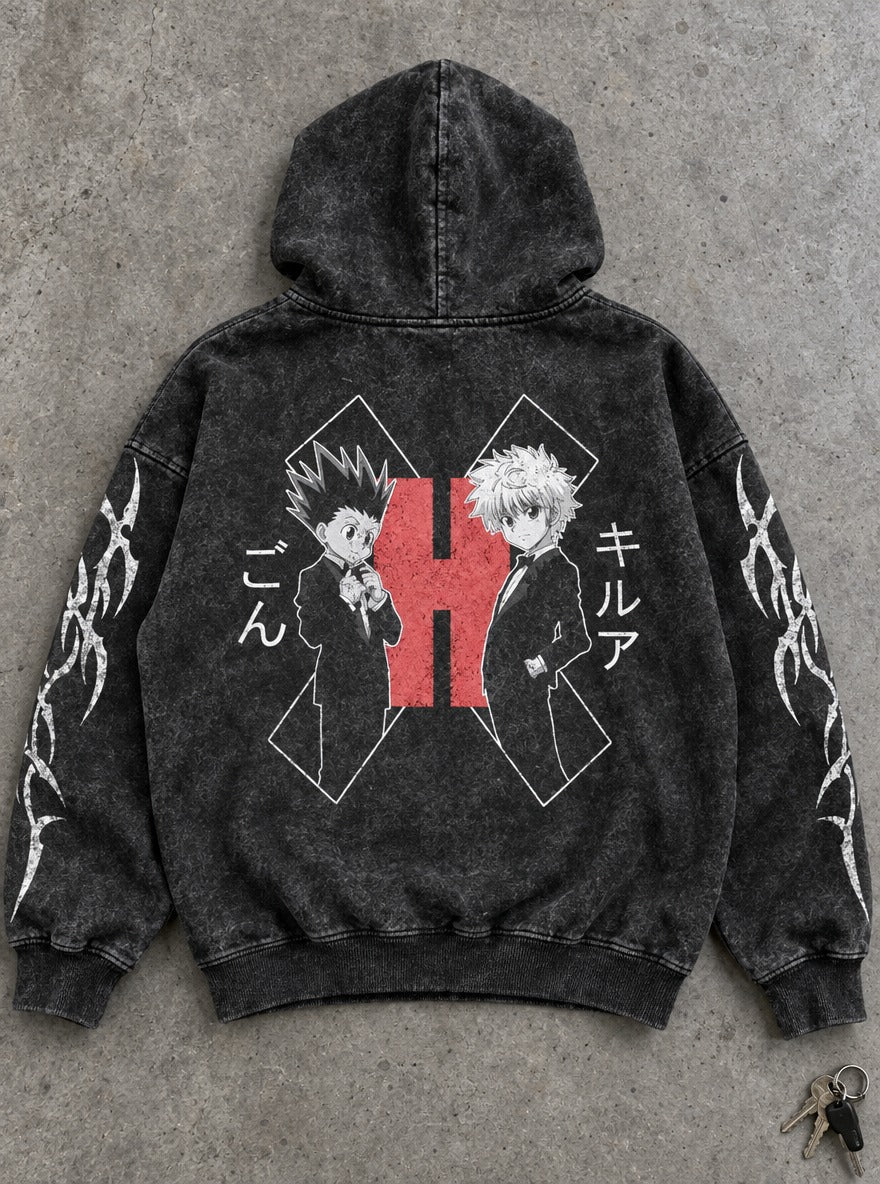 Gon & Killua Suits – Hoodie – flat-lay | Hunter x Hunter