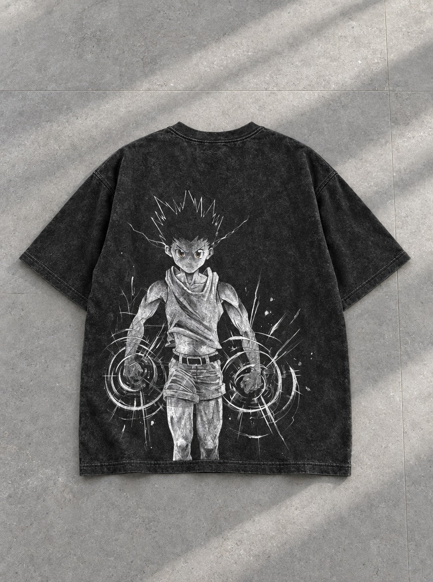 Gon Aura Fists – T-Shirt – flat-lay | Hunter x Hunter