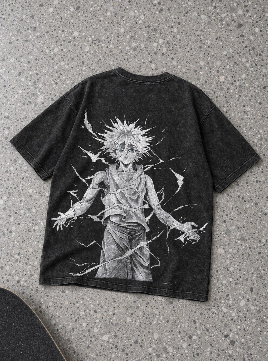 Killua Godspeed – T-Shirt – flat-lay | Hunter x Hunter
