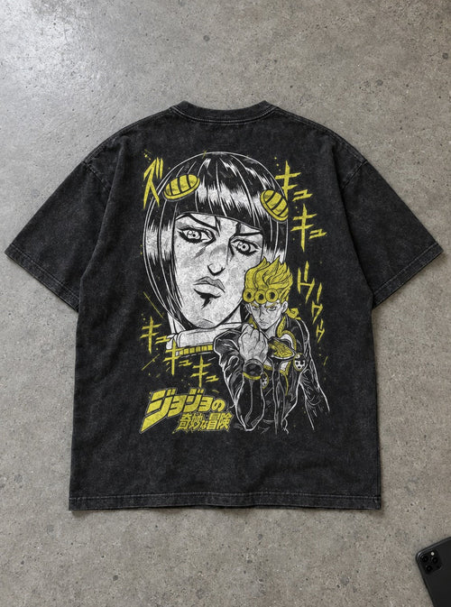 Bucciarati & Giorno – T-Shirt – flat-lay | JoJo