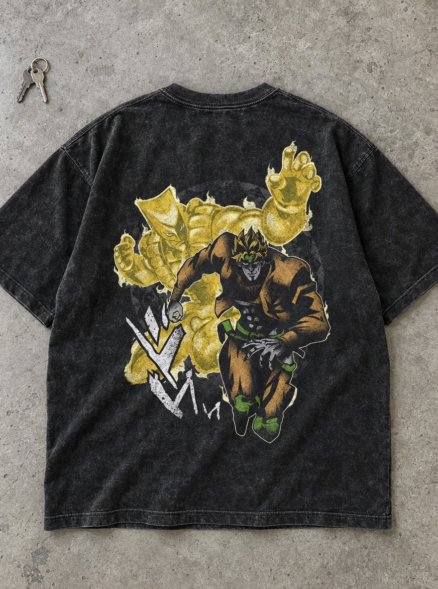 Dio & The World – T-Shirt – flat-lay | JoJo