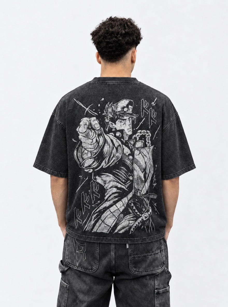 Jotaro Menacing – T-Shirt – model shot | JoJo
