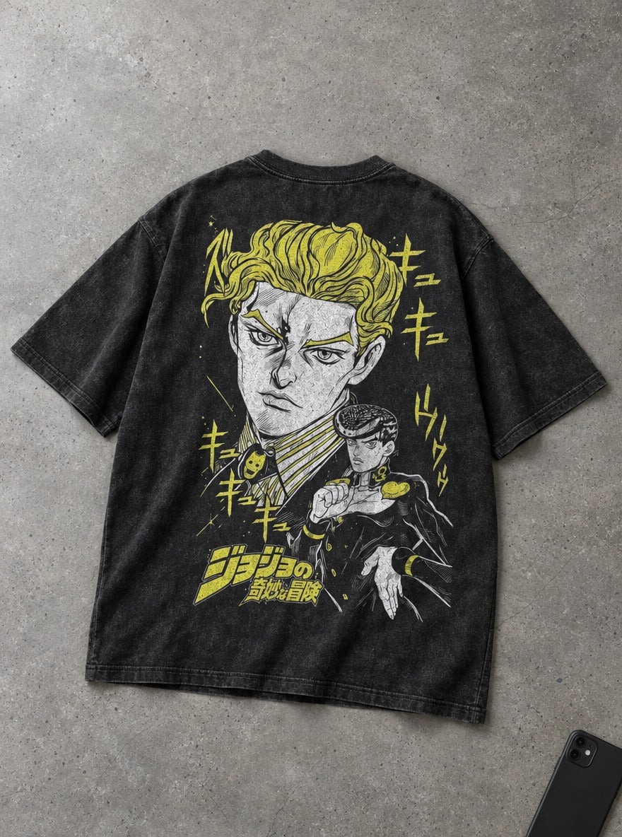 Kira & Josuke – T-Shirt – flat-lay | JoJo