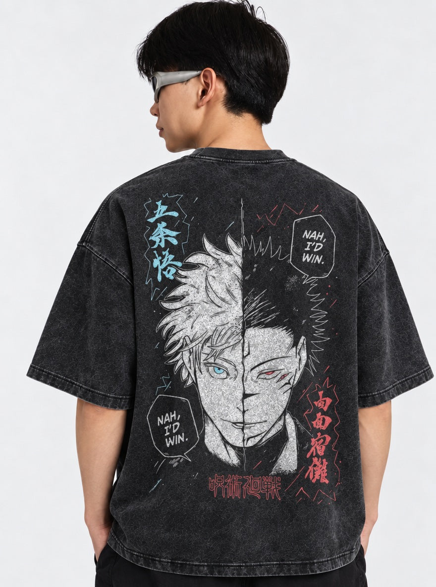 Nah, I'd Win – T-Shirt – model shot | Jujutsu Kaisen