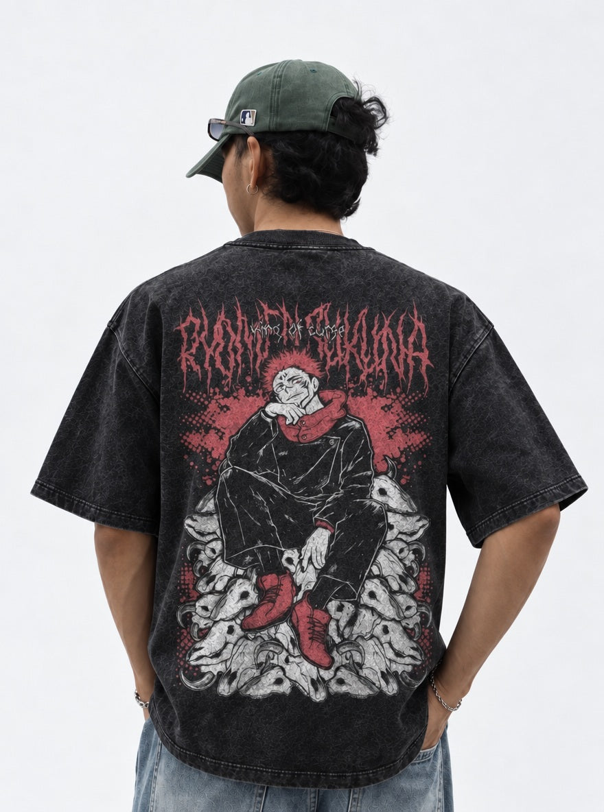Sukuna Skull Throne – T-Shirt – model shot | Jujutsu Kaisen