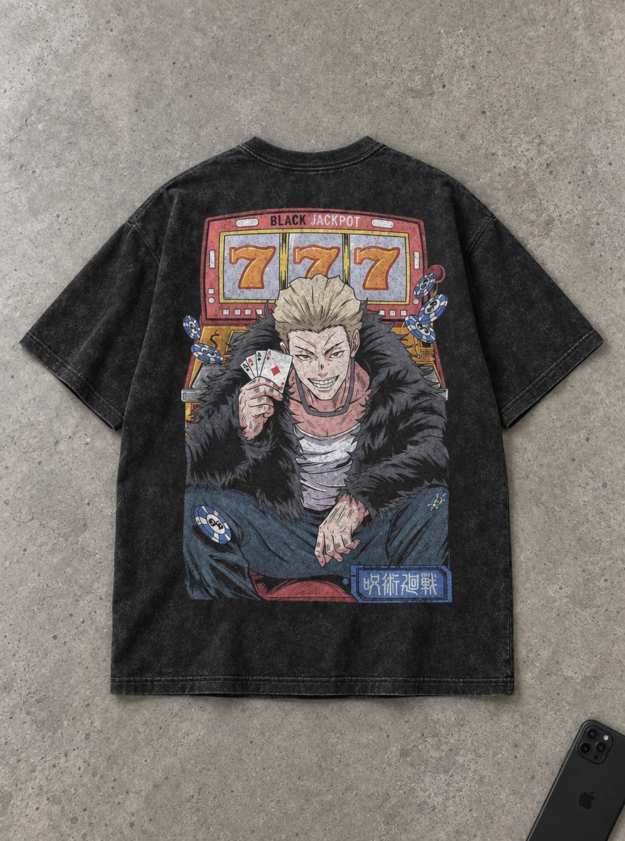 Hakari High Roller – T-Shirt – flat-lay | Jujutsu Kaisen