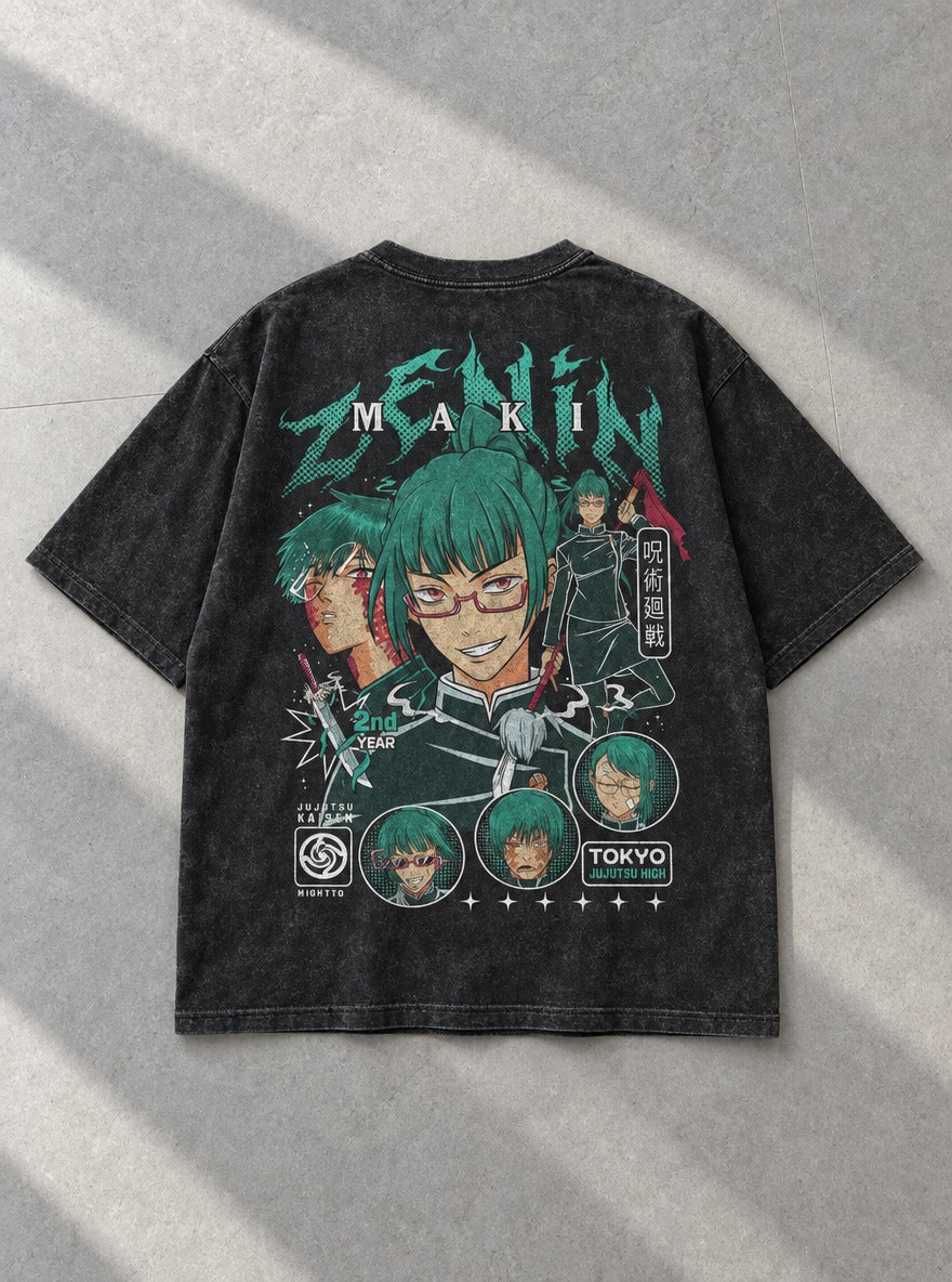 Maki Zenin – T-Shirt – flat-lay | Jujutsu Kaisen
