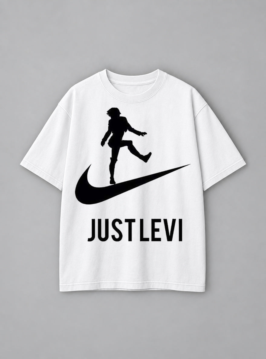 Just Levi – White Tee – mockup | Meme Tees