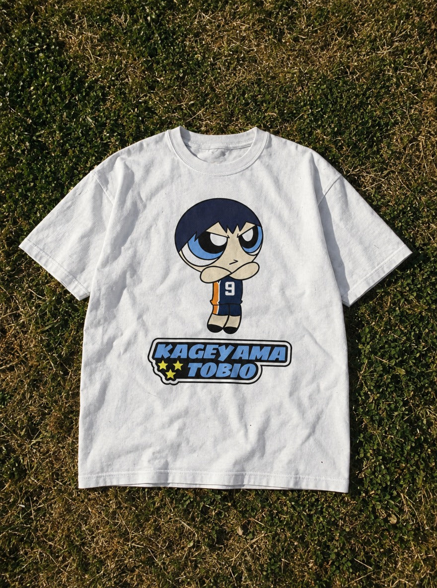 Kageyama Tobio – White Tee – flat-lay | Meme Tees