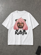 Kanya – White Tee – flat-lay | Meme Tees