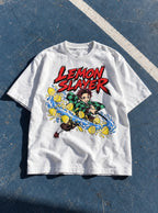 Lemon Slayer – White Tee – flat-lay | Meme Tees