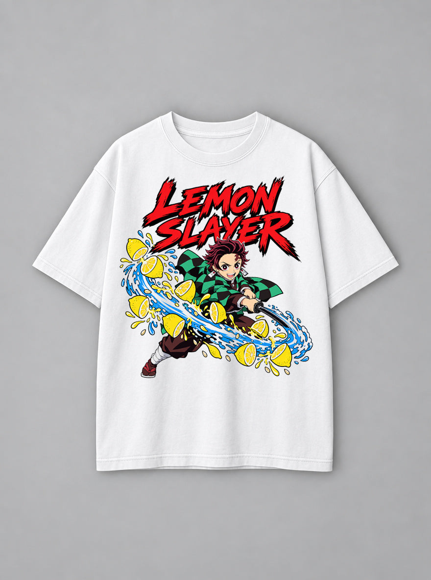 Lemon Slayer – White Tee – mockup | Meme Tees