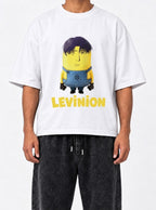 Levinion – White Tee – model shot | Meme Tees