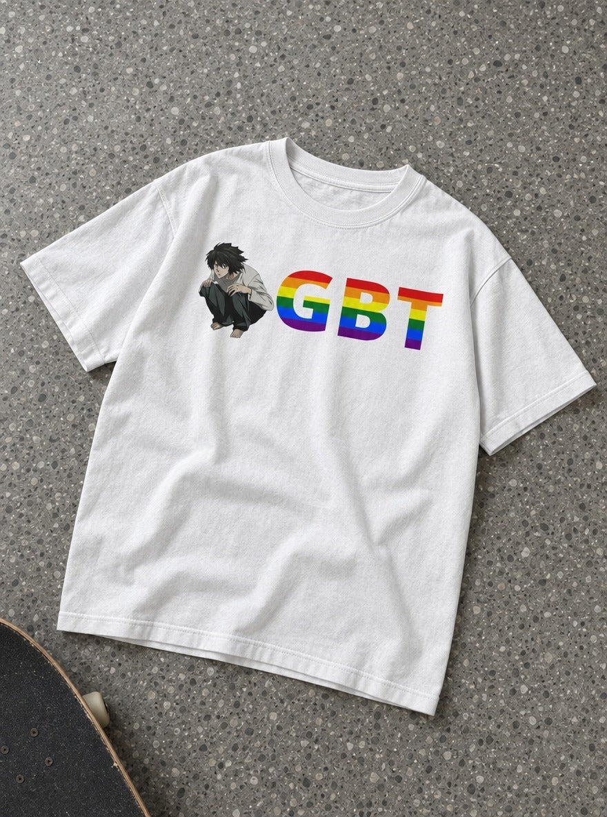 LGBT – White Tee – flat-lay | Meme Tees