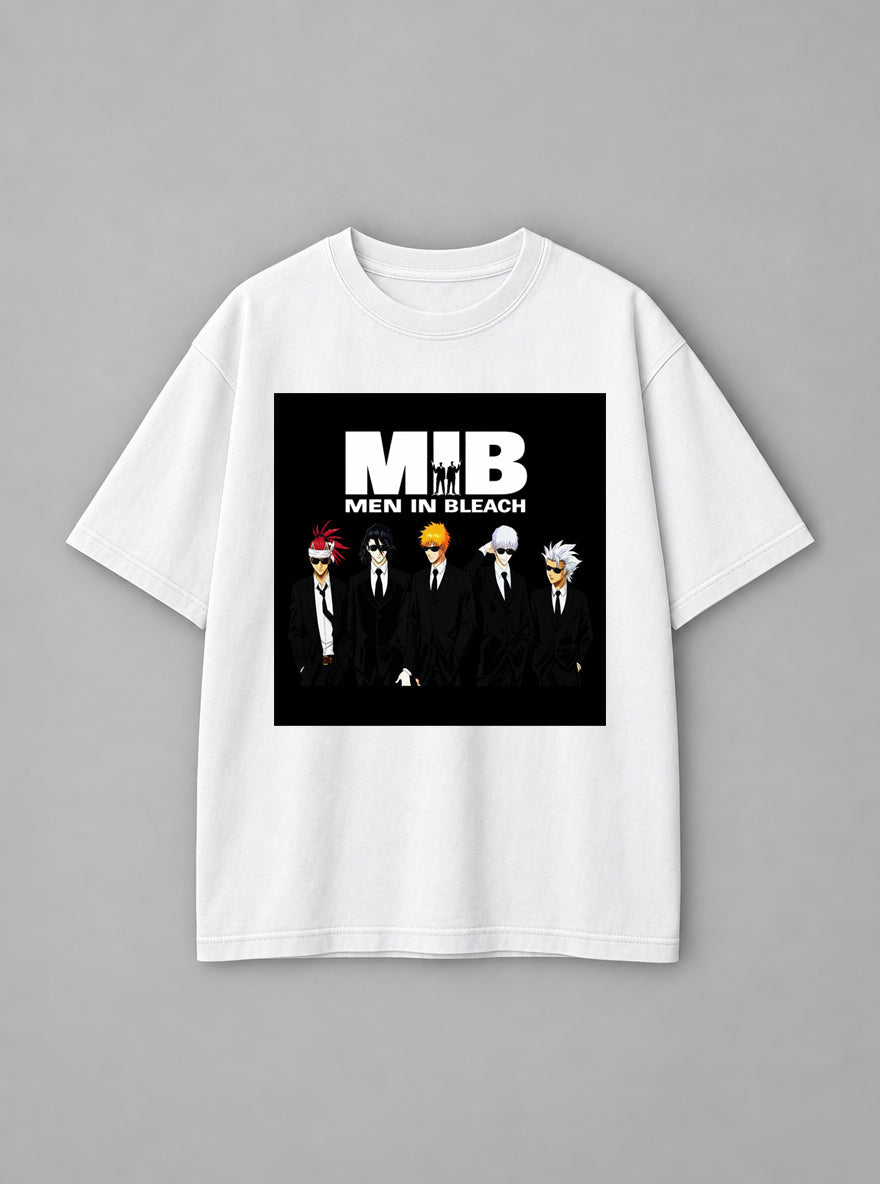 Men in Bleach – White Tee – mockup | Meme Tees