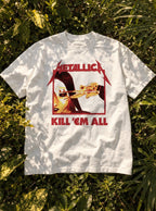 Metallica – White Tee – flat-lay | Meme Tees