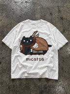 Micatsa – White Tee – flat-lay | Meme Tees