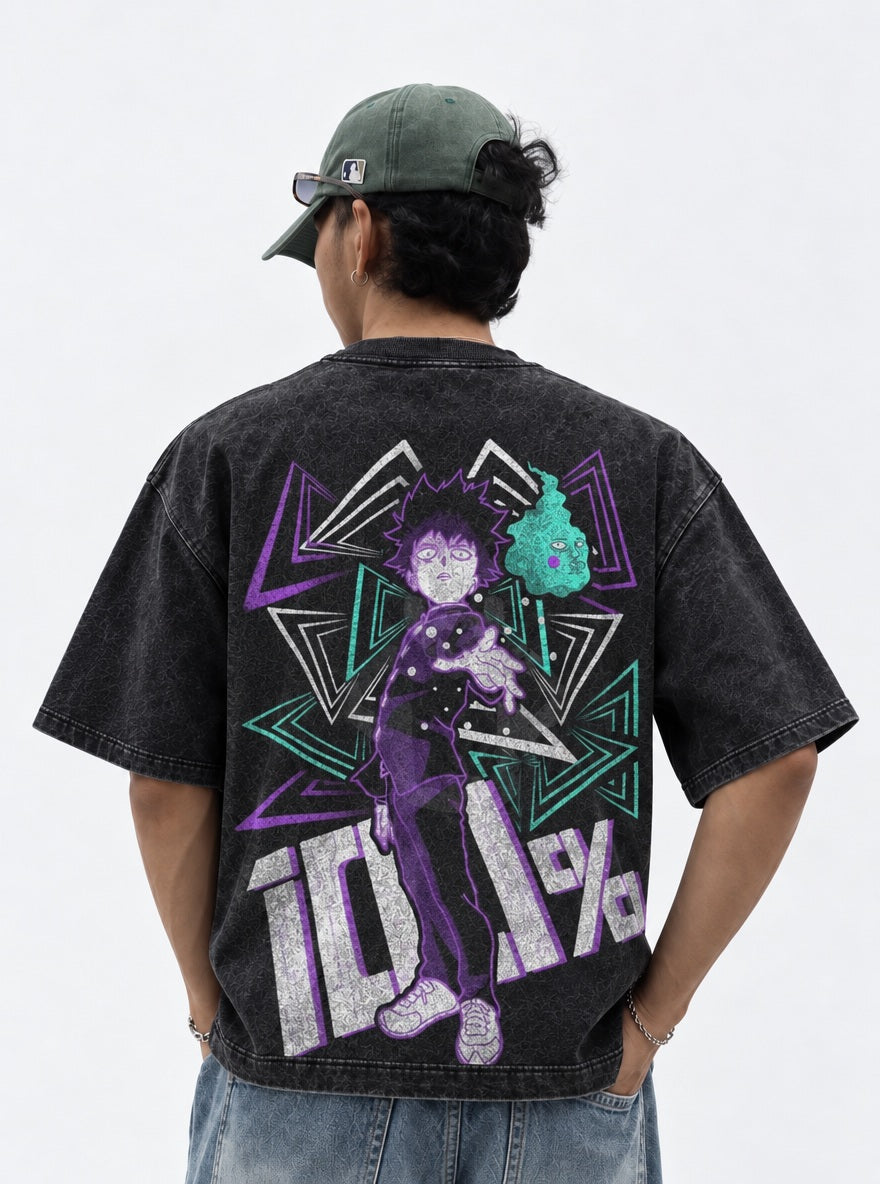Mob & Dimple – T-Shirt – model shot | Mob Psycho 100
