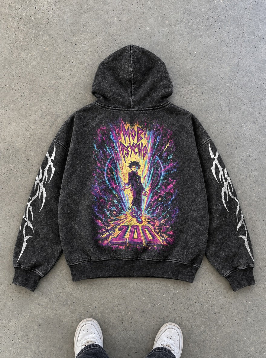 Mob Burst – Hoodie – flat-lay | Mob Psycho 100
