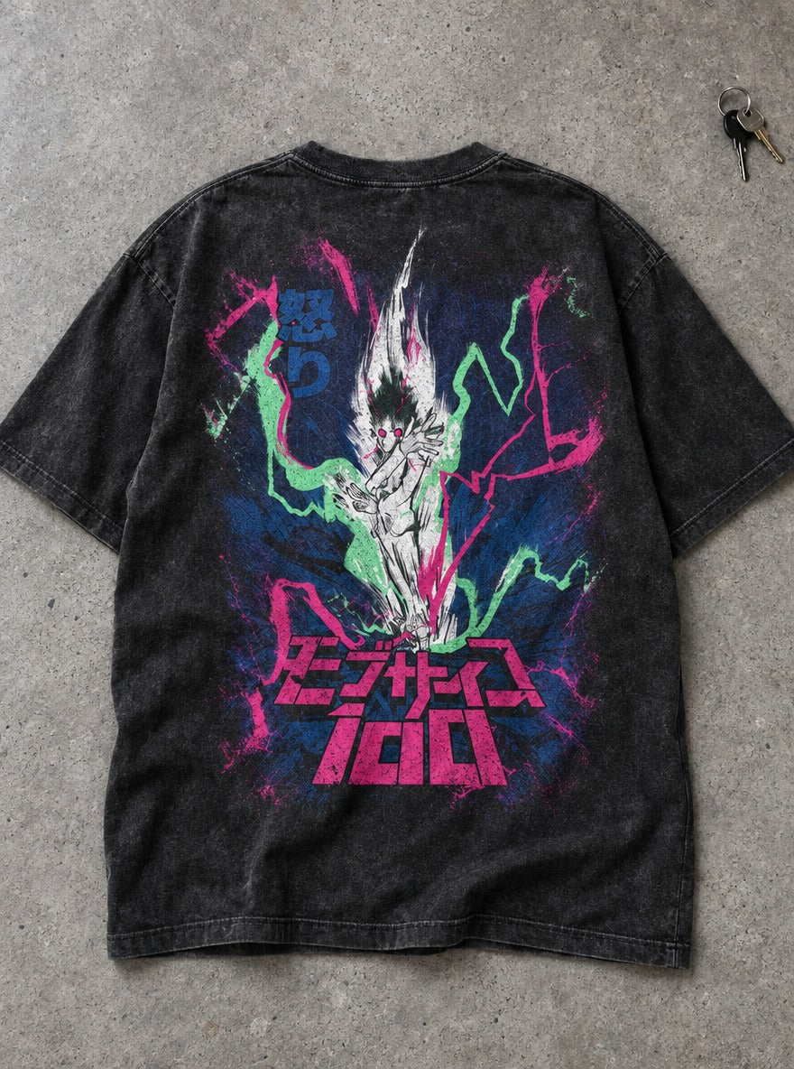 Mob Fury – T-Shirt – flat-lay | Mob Psycho 100