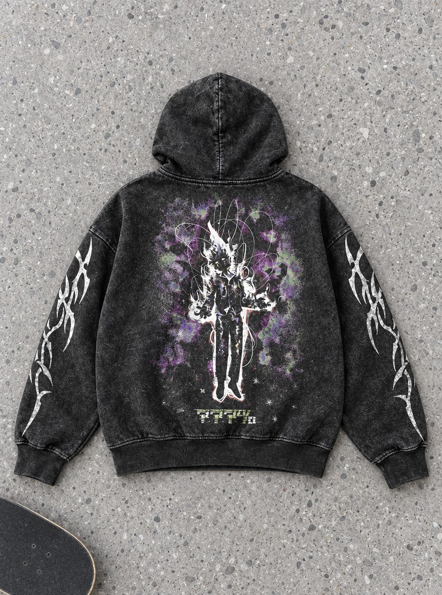 Mob Psychic Aura – Hoodie – flat-lay | Mob Psycho 100
