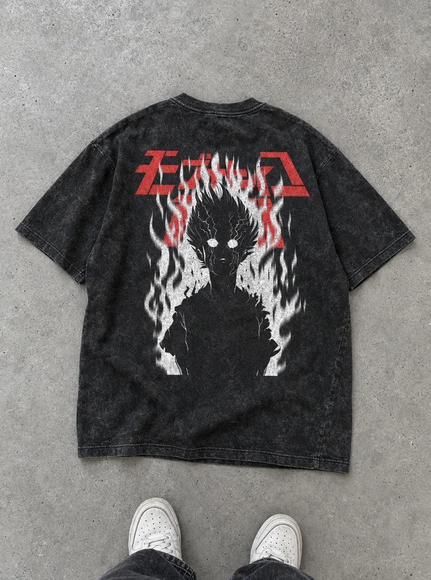 Mob Shadow Rage – T-Shirt – flat-lay | Mob Psycho 100