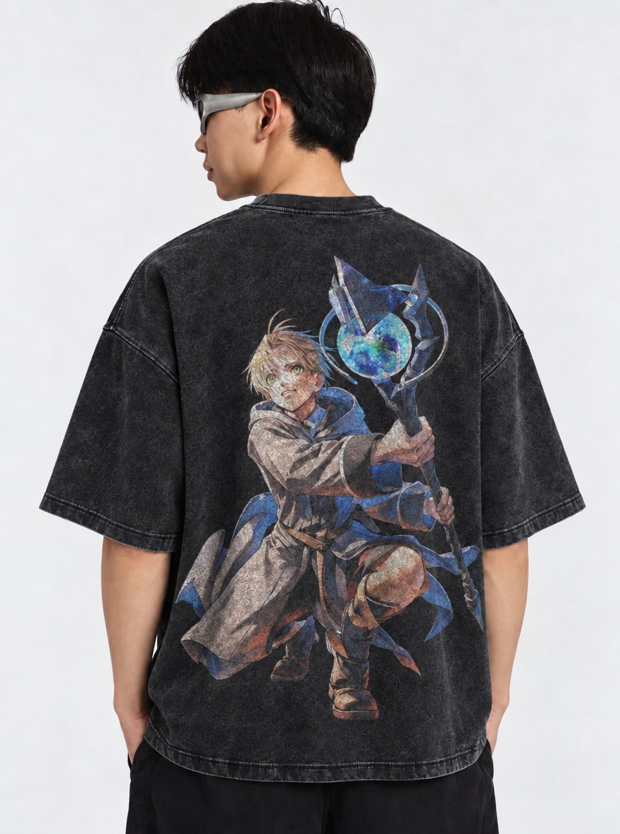 Arcane Reach – T-Shirt – model shot | Mushoku Tensei