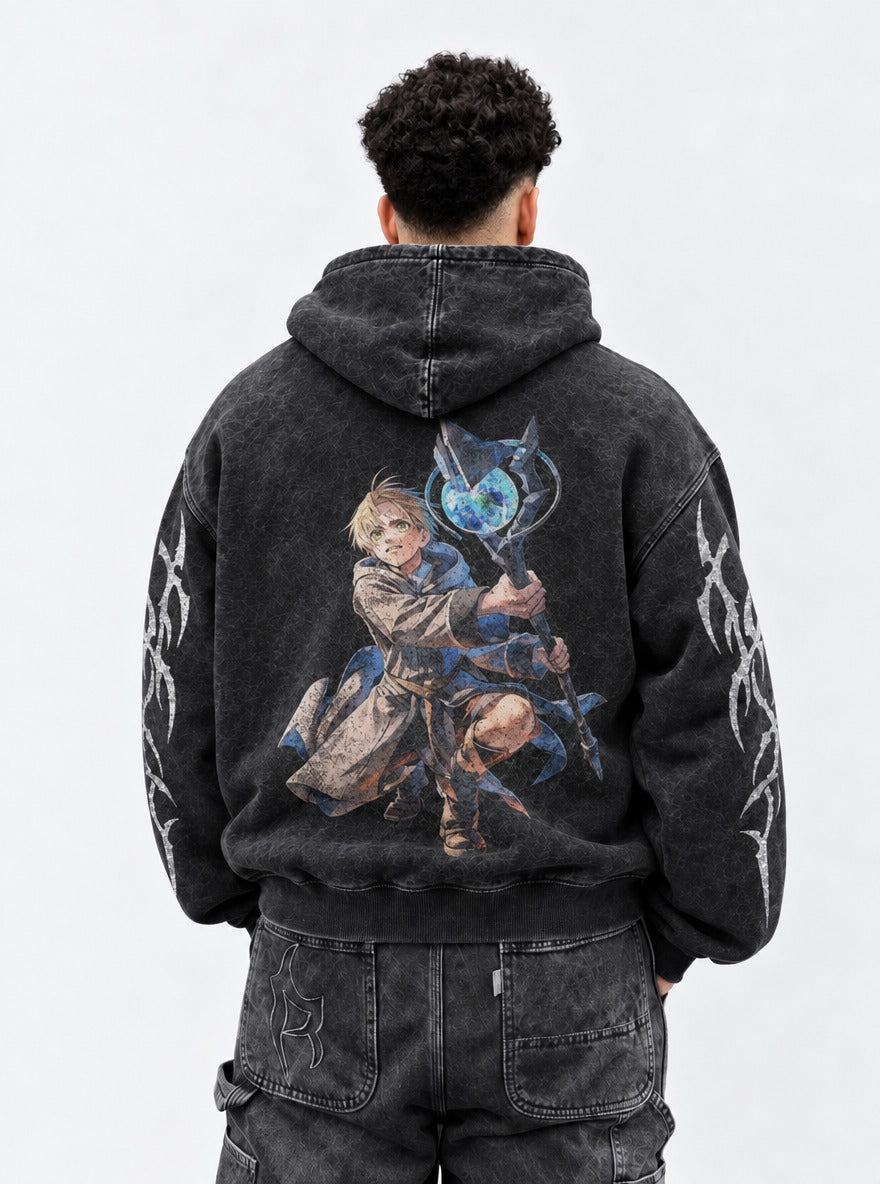 Arcane Reach – Hoodie – model shot | Mushoku Tensei