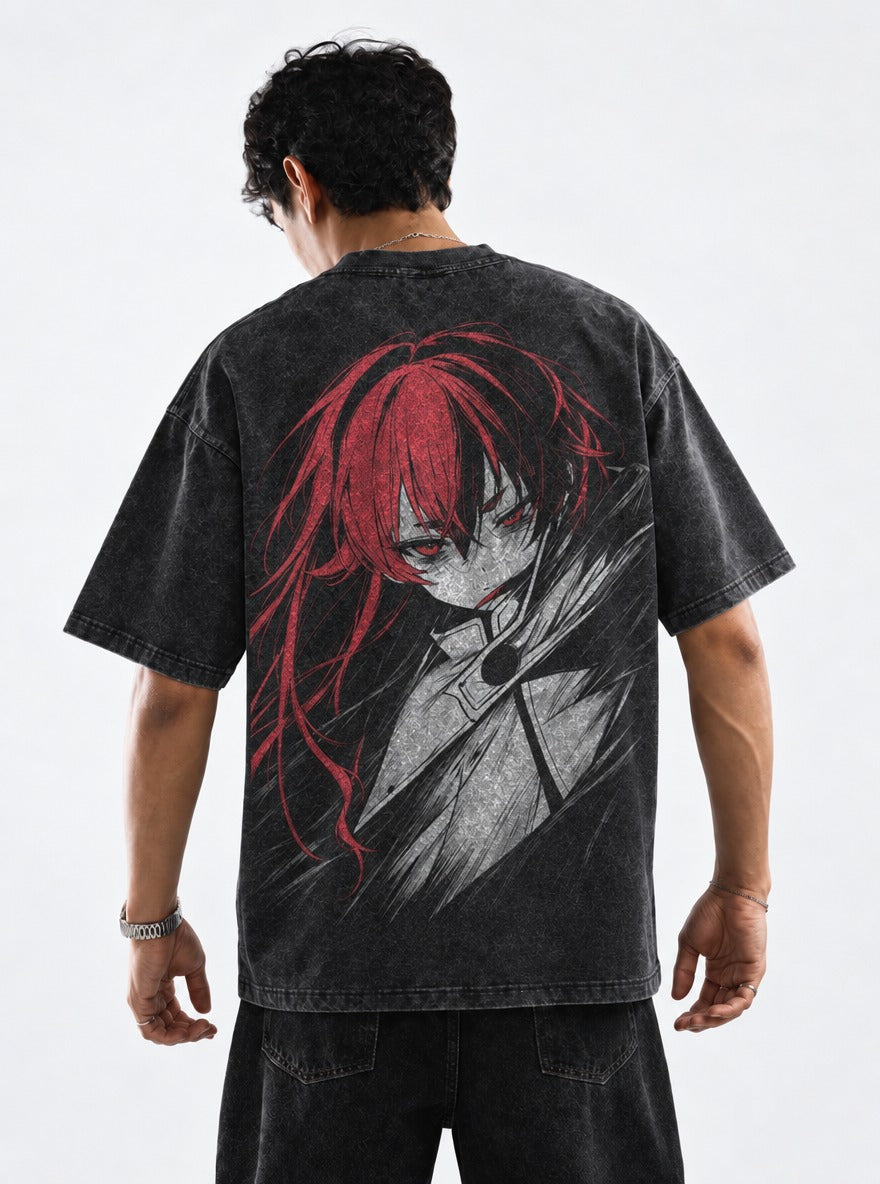 Crimson Sketch – T-Shirt – model shot | Mushoku Tensei
