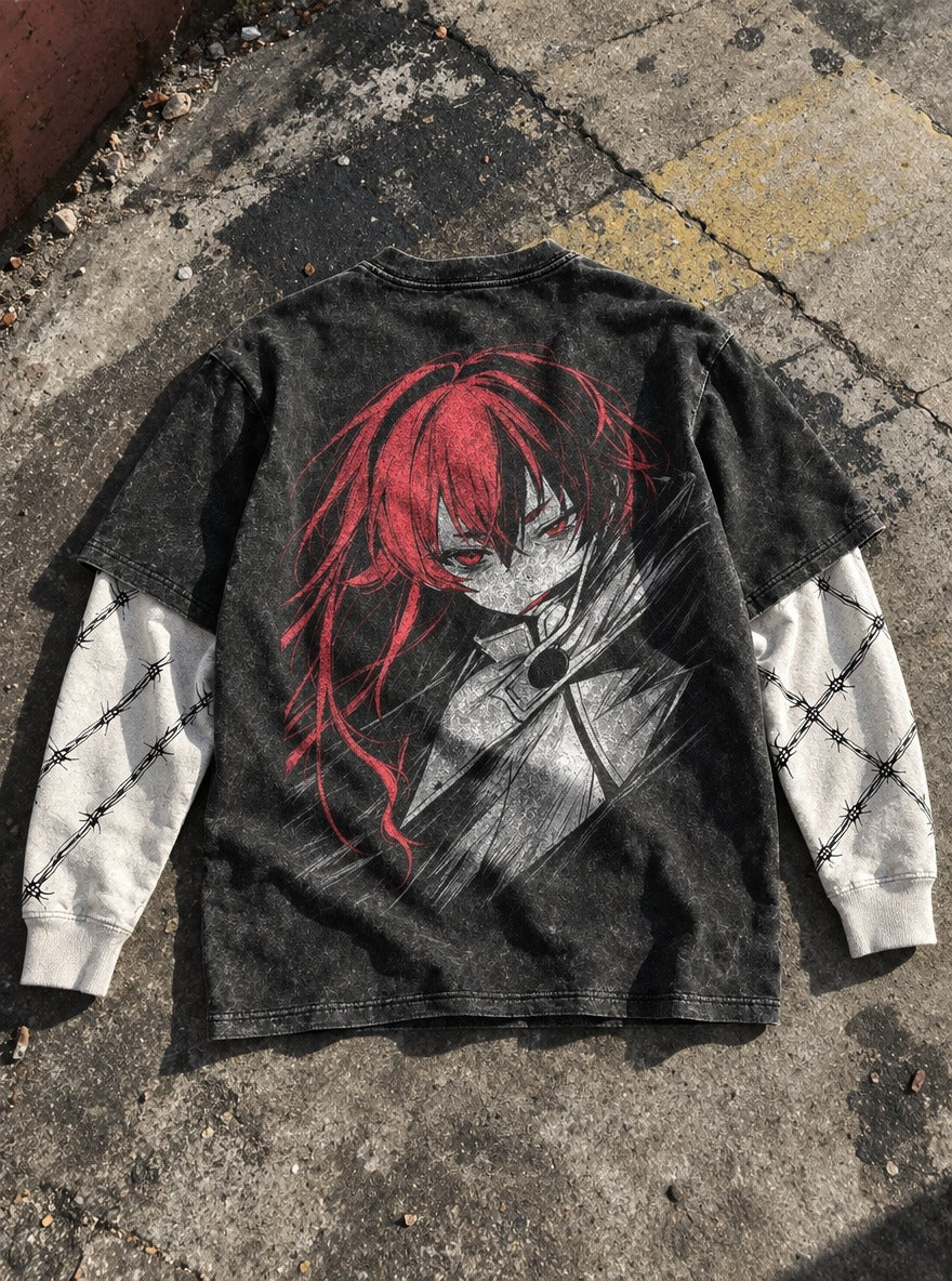 Crimson Sketch – Double Sleeves – flat-lay | Mushoku Tensei