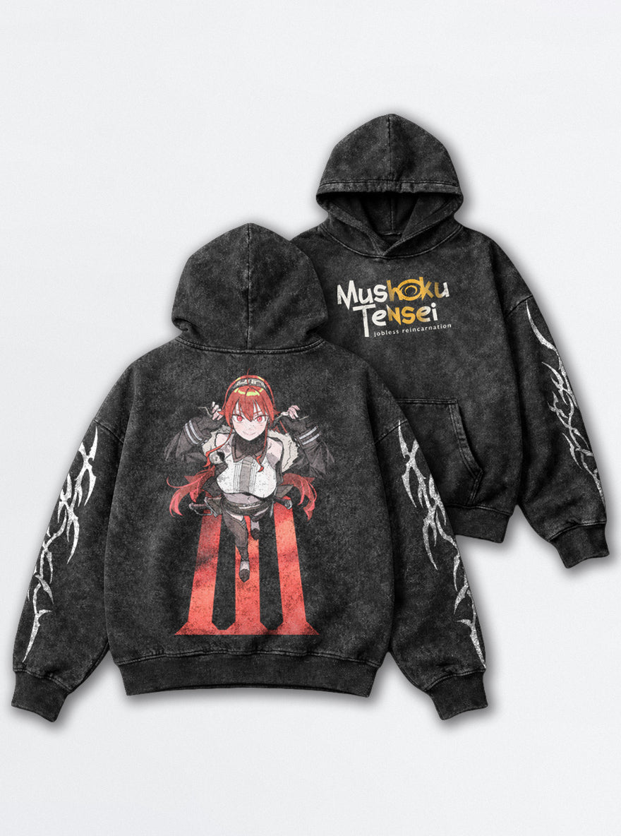 Crimson Stride – Hoodie – mockup | Mushoku Tensei