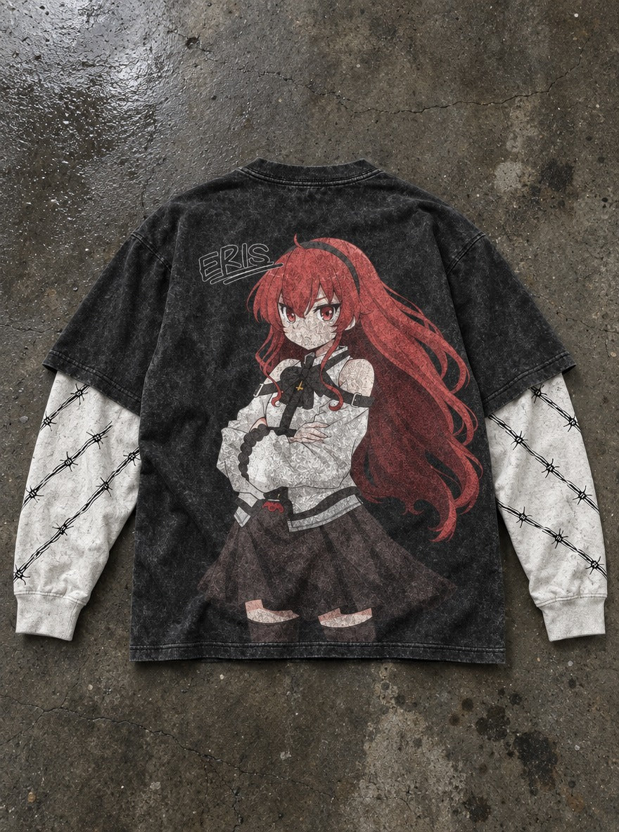 Crossed Flame – Double Sleeves – flat-lay | Mushoku Tensei