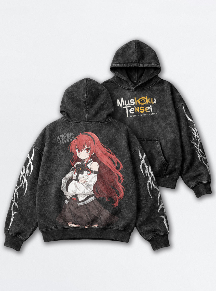 Crossed Flame – Hoodie – mockup | Mushoku Tensei