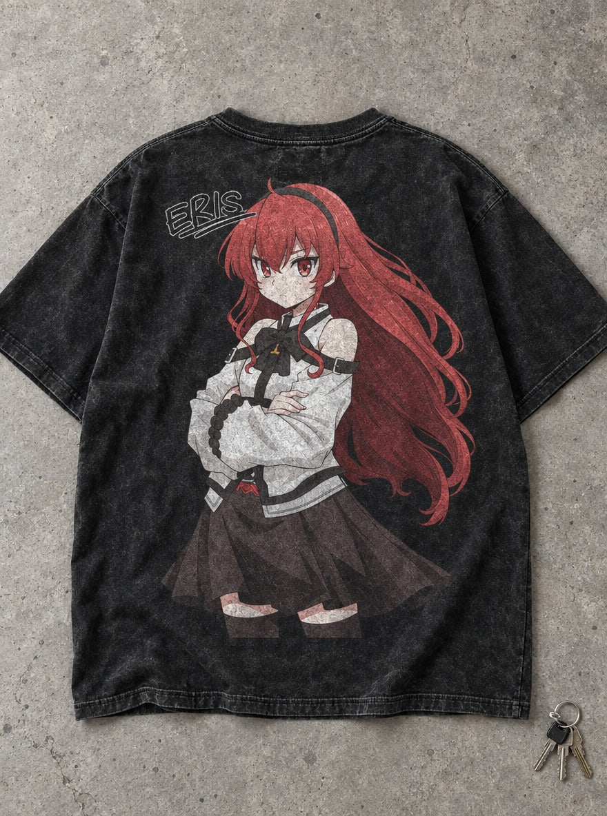 Crossed Flame – T-Shirt – flat-lay | Mushoku Tensei
