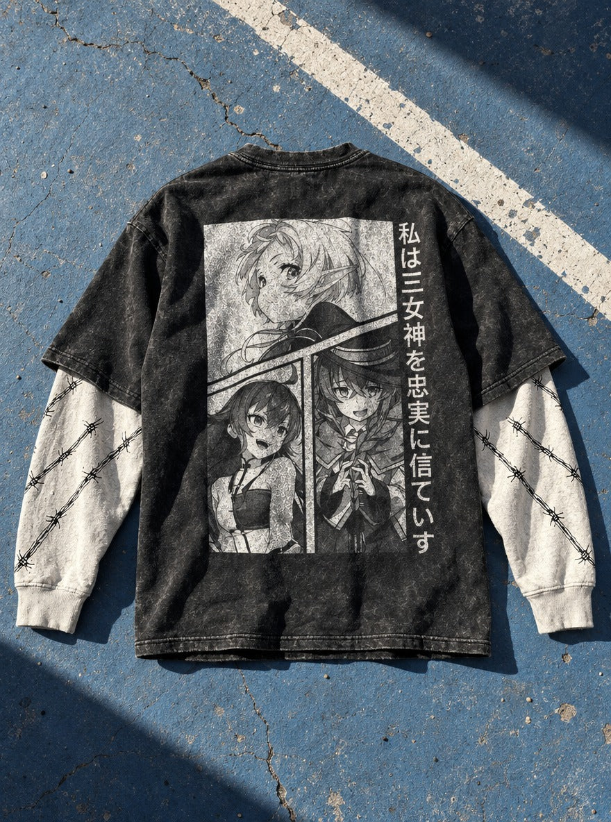 Panel Harmony – Double Sleeves – flat-lay | Mushoku Tensei