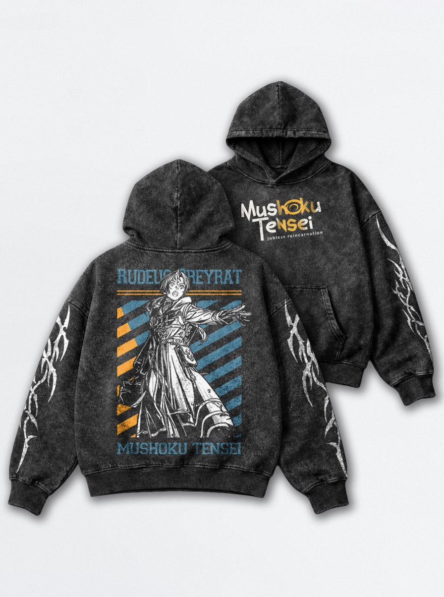 Reaching Resolve – Hoodie – mockup | Mushoku Tensei