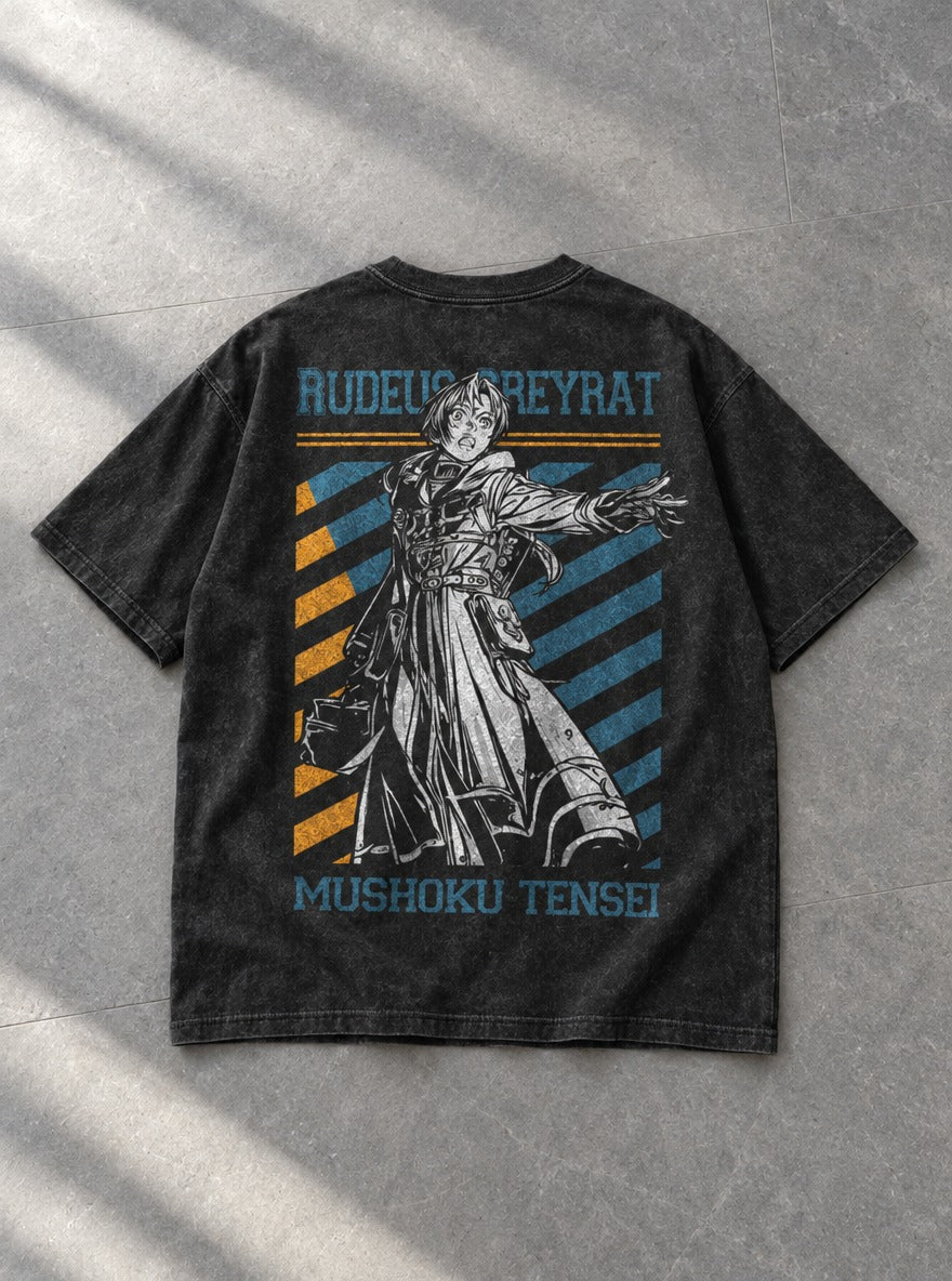 Reaching Resolve – T-Shirt – flat-lay | Mushoku Tensei