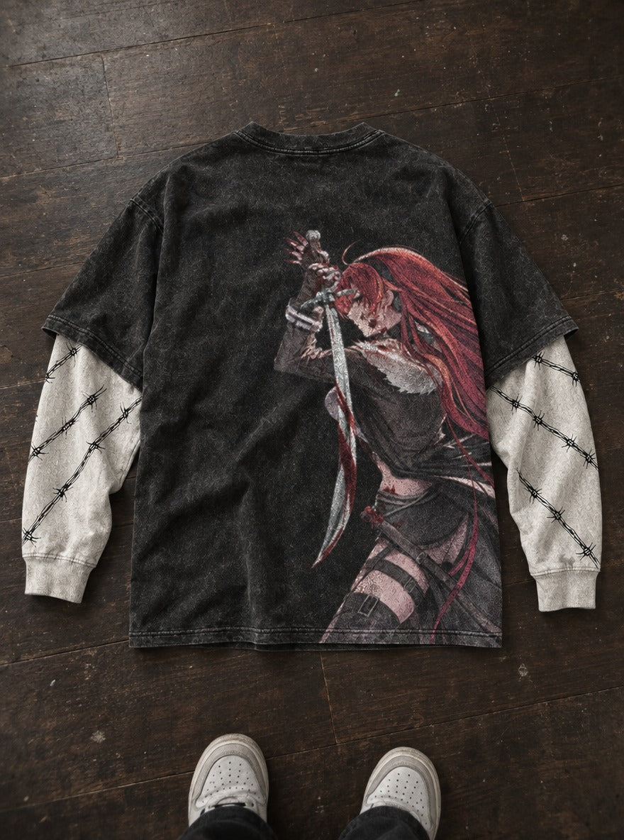 Scarlet Fury – Double Sleeves – flat-lay | Mushoku Tensei