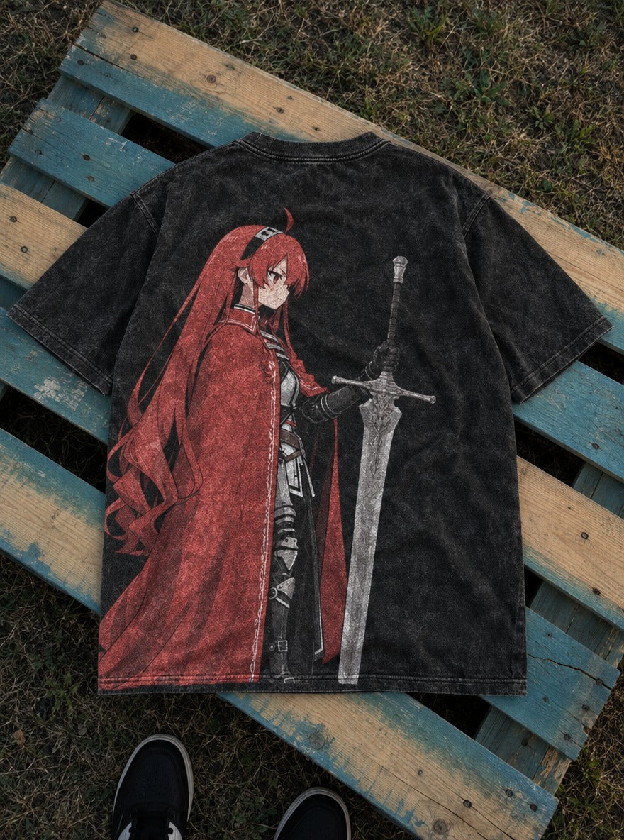 Scarlet Knight – T-Shirt – flat-lay | Mushoku Tensei