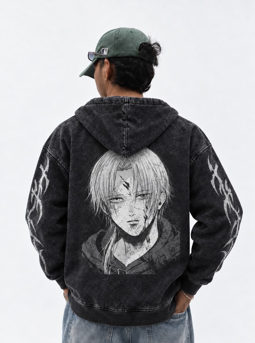 Scarred Shroud – Hoodie – model shot | Mushoku Tensei
