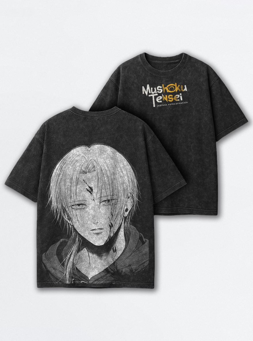 Scarred Shroud – T-Shirt – mockup | Mushoku Tensei