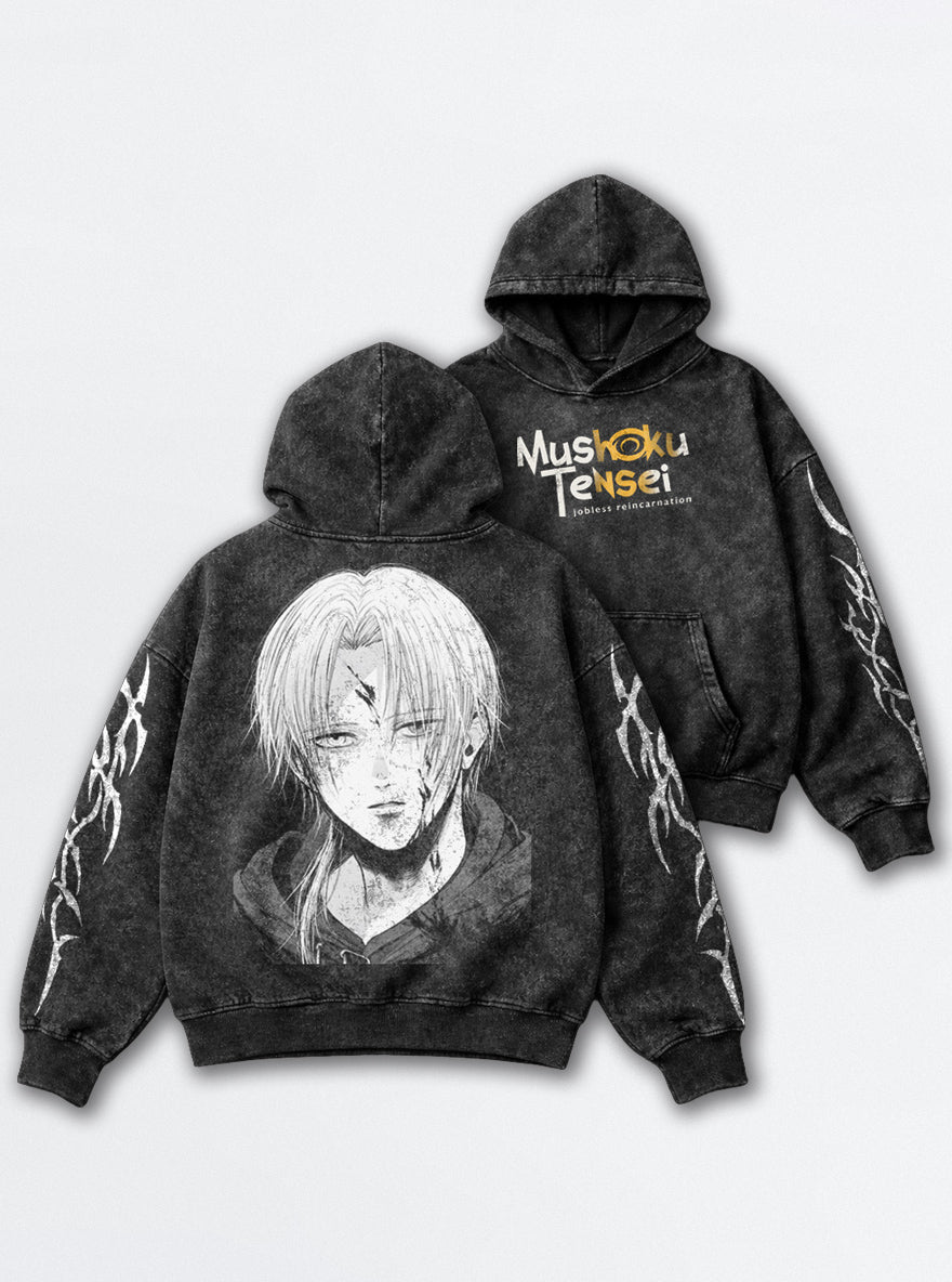 Scarred Shroud – Hoodie – mockup | Mushoku Tensei