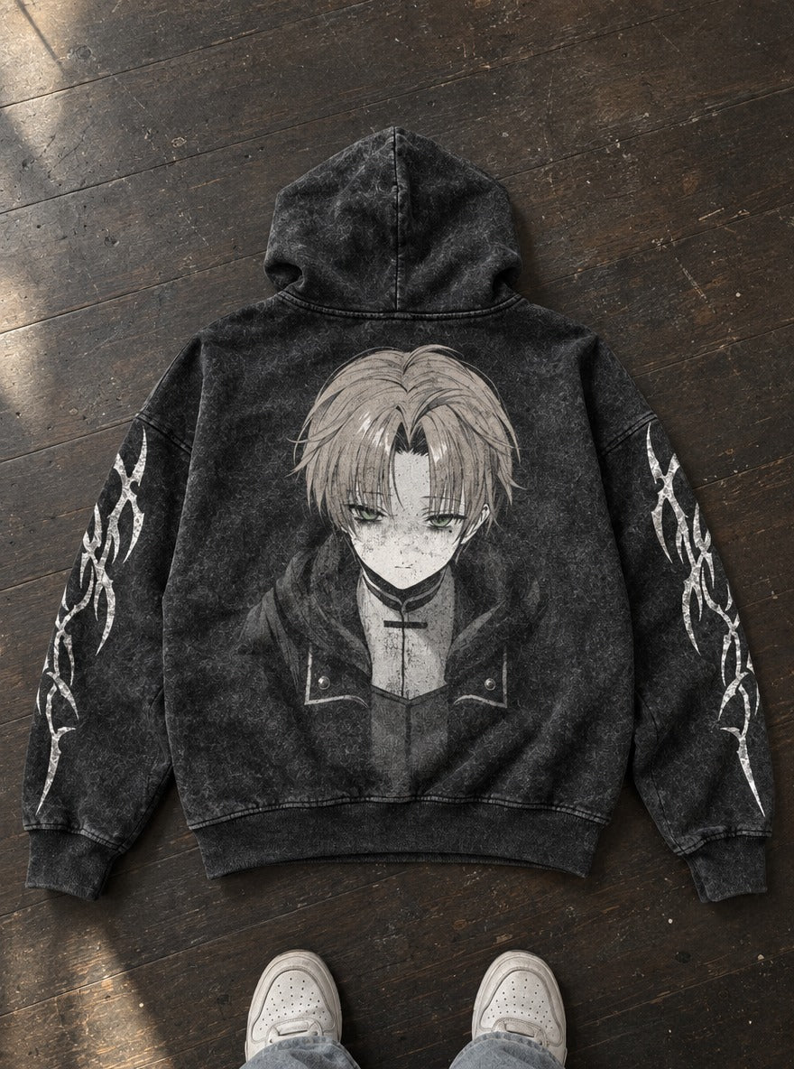 Verdant Hood – Hoodie – flat-lay | Mushoku Tensei