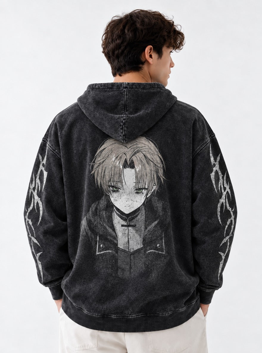 Verdant Hood – Hoodie – model shot | Mushoku Tensei