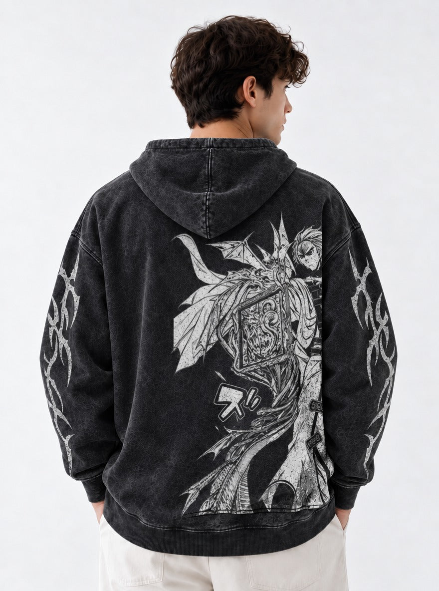 Winged Tome – Hoodie – model shot | Mushoku Tensei
