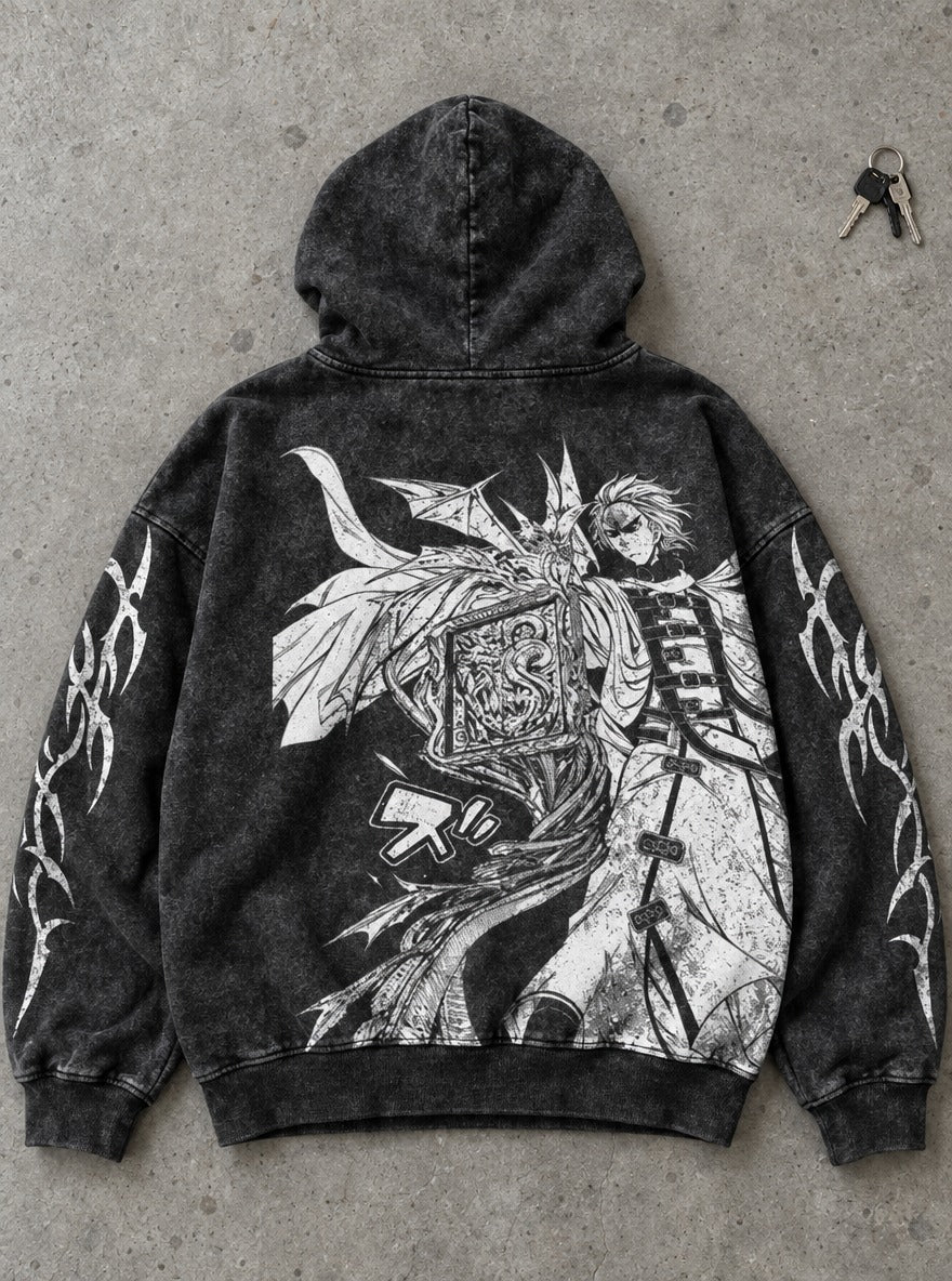 Winged Tome – Hoodie – flat-lay | Mushoku Tensei