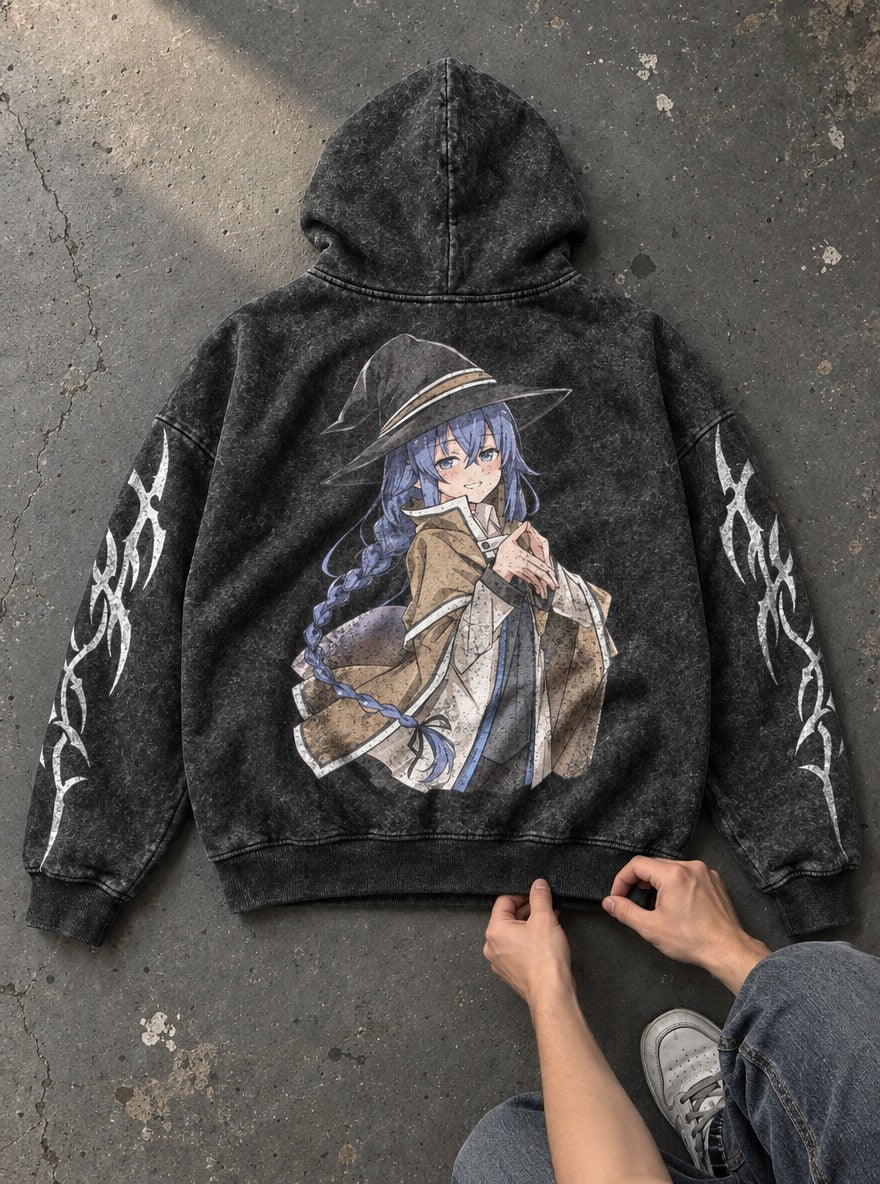 Witch's Grin – Hoodie – flat-lay | Mushoku Tensei
