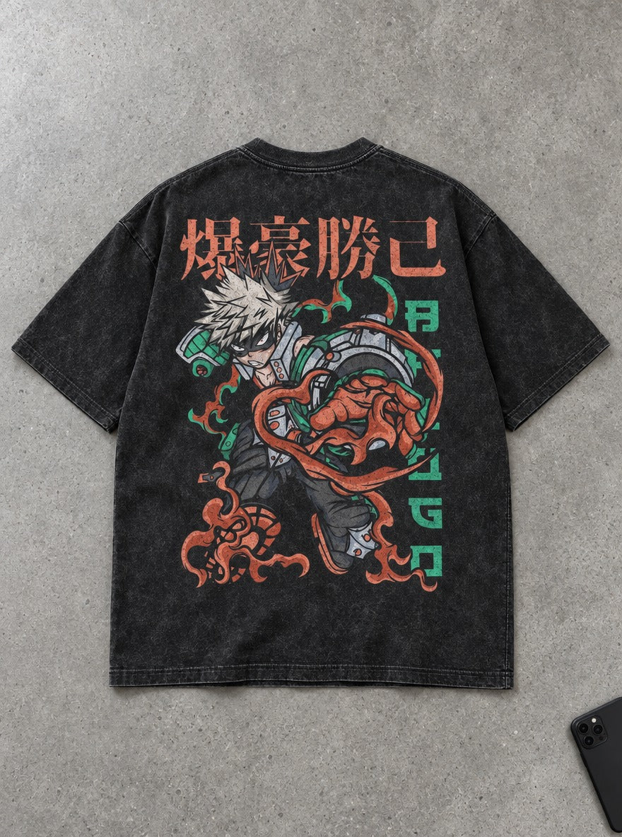 Bakugo Blast – T-Shirt – flat-lay | My Hero Academia