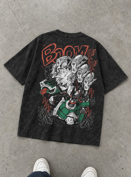 Bakugo Boom – T-Shirt – flat-lay | My Hero Academia