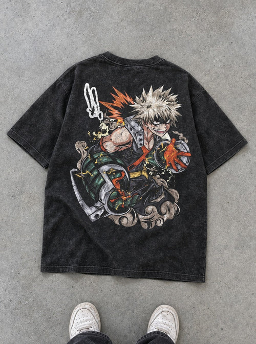Bakugo Charge – T-Shirt – flat-lay | My Hero Academia